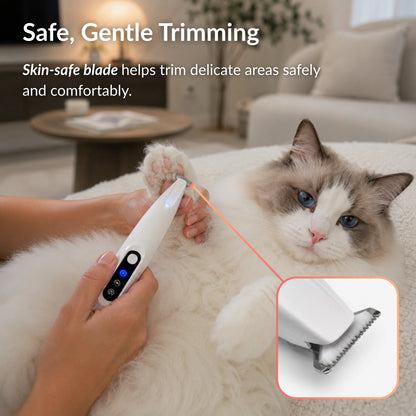 RagRoyale FurTrim cat trimmer with skin-safe blade for gentle and precise paw grooming