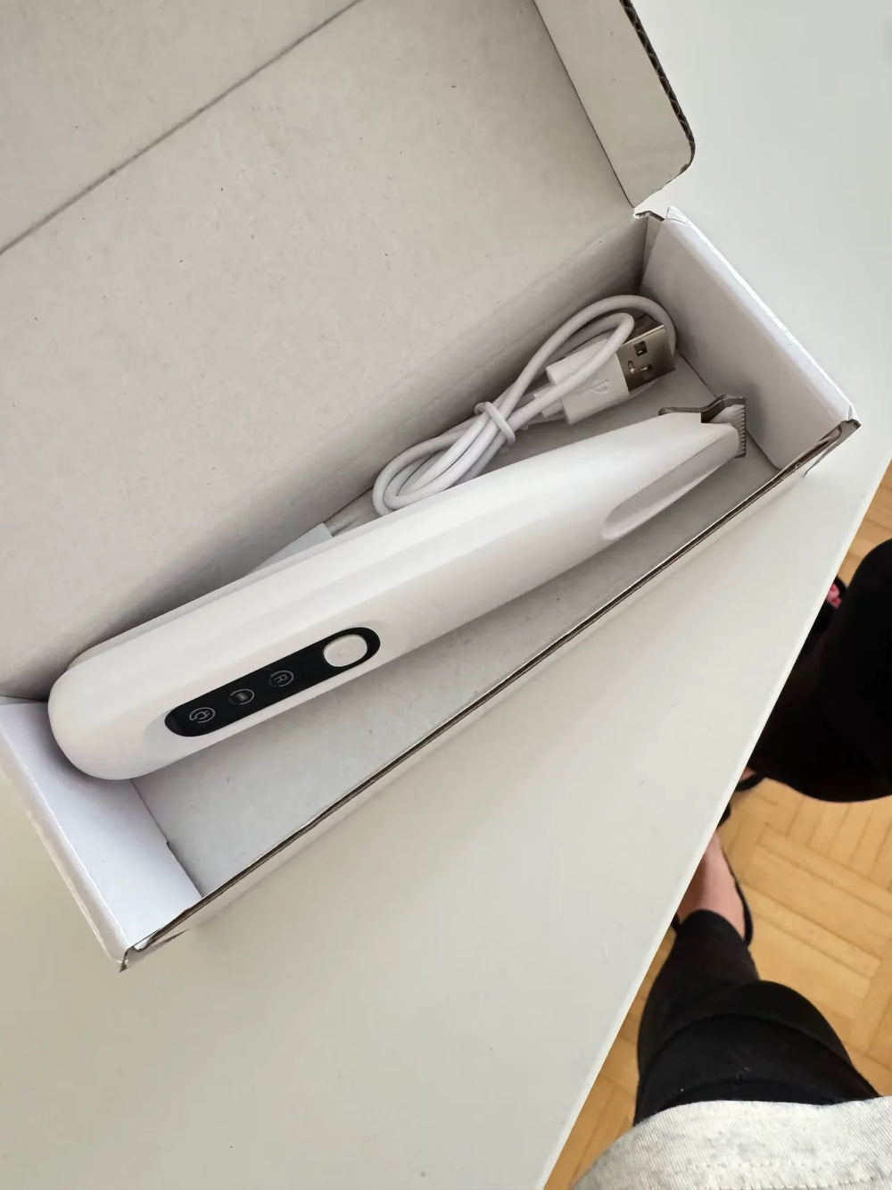 Customer unboxing the FurTrim