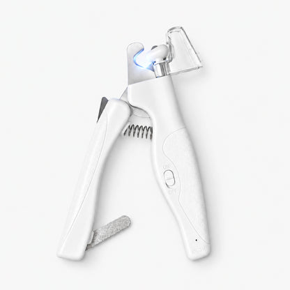 LED cat nail clipper with built-in light and safety guard for precise and safe nail trimming