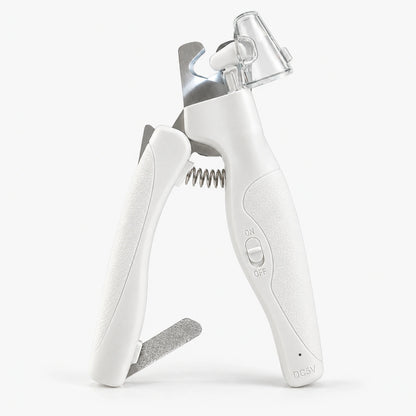 LED cat nail clipper with built-in light and safety guard for precise and safe nail trimming