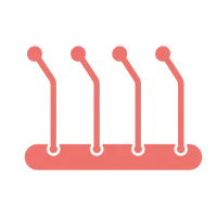 Gentle bristles feature icon for the RagRoyale Mist Brush