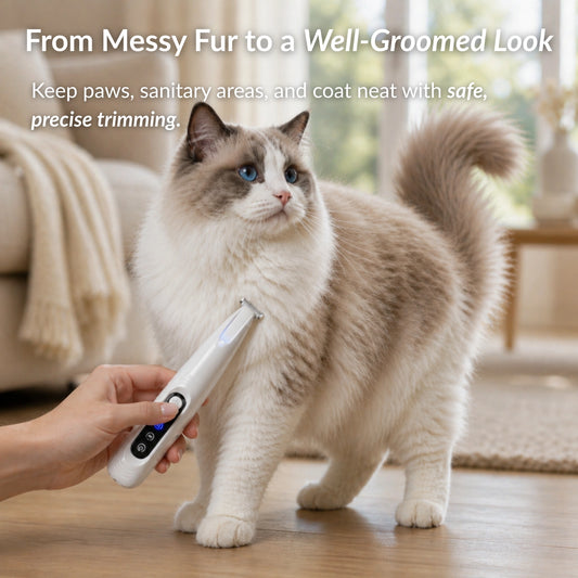 RagRoyale FurTrim cat trimmer helping maintain a clean, well-groomed coat with safe and precise trimming