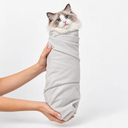 RagRoyale GroomWrap cat grooming wrap designed to keep cats calm, secure and comfortable during grooming