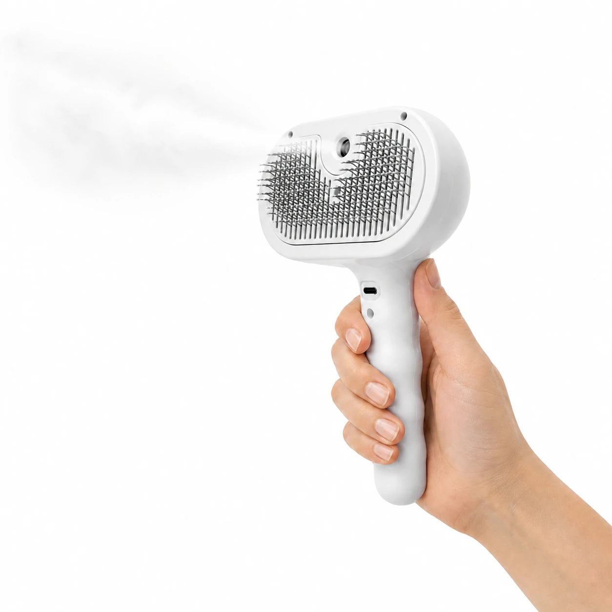 RagRoyale Mist Brush with light mist technology for easier cat grooming and shedding control