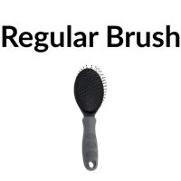 Standard cat brush representing a traditional grooming tool in a cat grooming comparison